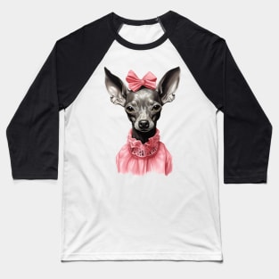 Xolo Dog Portrait Baseball T-Shirt